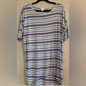Lularoe XS Purple Irma Rayon Blend Striped